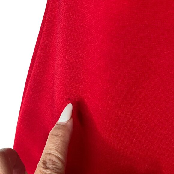 Jonathan Logan Red & Black Raglan Sleeve Dress Medium 95% Poly 5% Spandex Made I - Picture 6 of 6